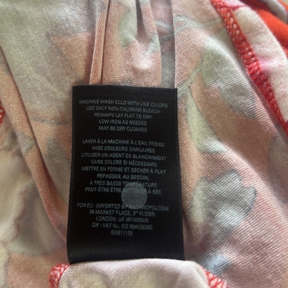 Anthropologie Maeve Cleary Bright Pink Floral Sleeveless Dress Size X-SMALL - Picture 15 of 17